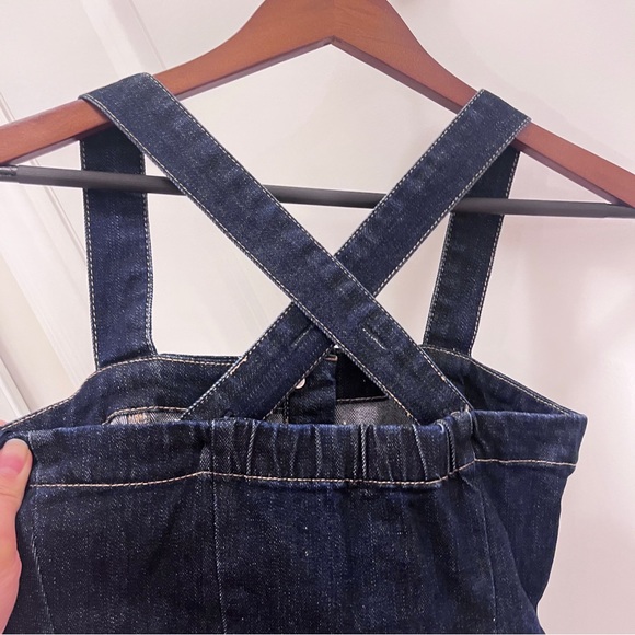 Button-Down Denim Dress with Pockets - Picture 3 of 5